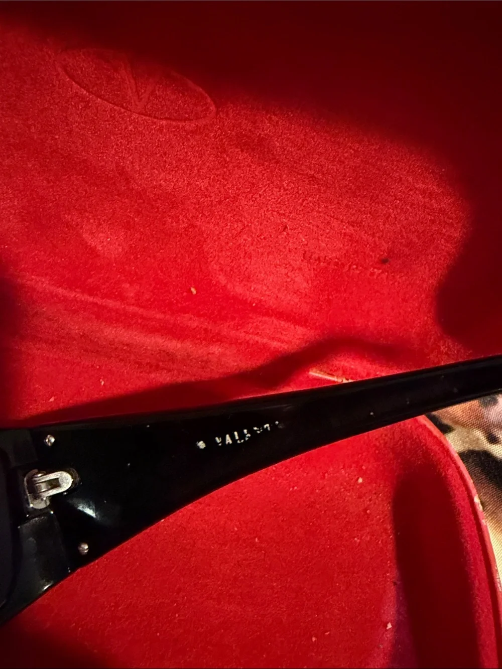 Authentic Valentino Black Women's Rectangular Sunglasses with Case